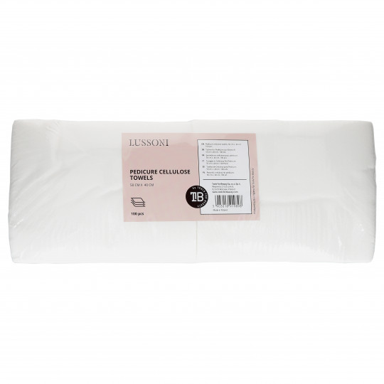 LUSSONI by Tools For Beauty, Cellulosehåndklæder til pedicure, 50 cm x 40 cm, 100 stk.