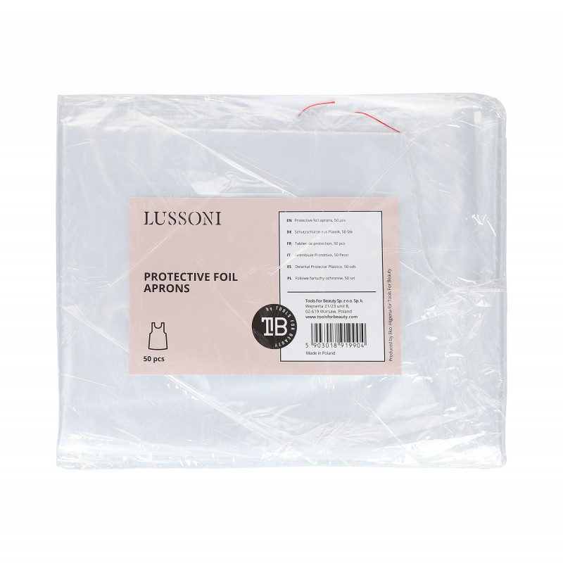 LUSSONI by Tools For Beauty, Delantal Protector Plástico, 50 uds