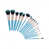 MIMO by Tools For Beauty, 18 stck Makeup Pinsel-Set, Blau