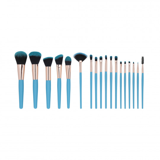 MIMO fra Tools For Beauty, Sæt med 18 makeup-børster, blå