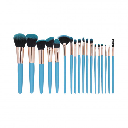 MIMO by Tools For Beauty, conjunto de 18 pincéis de maquiagem, azul