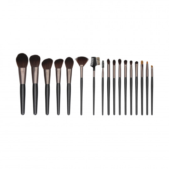 MIMO by Tools For Beauty, conjunto de 18 pincéis de maquiagem, preto