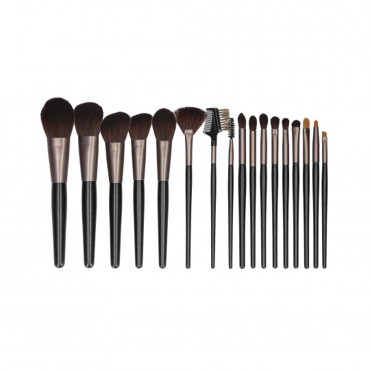 MIMO fra Tools For Beauty, Sæt med 18 makeup-børster, sort