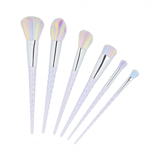 MIMO by Tools For Beauty, Set de 6 Pinceaux de Maquillage, Licorne, Pastel