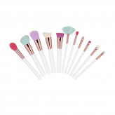 MIMO by Tools For Beauty, Set de 11 pinceaux à maquillage avec étui, Multicolore