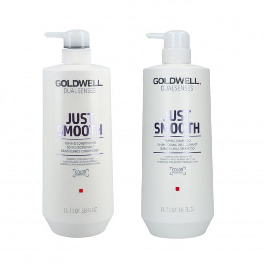 GOLDWELL DUALSENSES JUST SMOOTH Set shampoo 1000ml + hoitoaine 1000ml