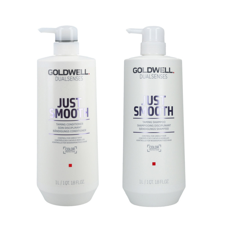 GOLDWELL DUALSENSES JUST SMOOTH Set shampoo 1000ml + hoitoaine 1000ml