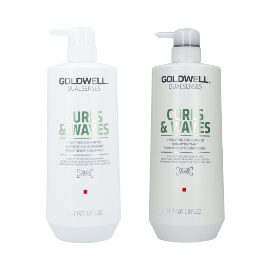 Conjunto GOLDWELL DUALSENSES CURLS&WAVES shampoo 1000ml + condicionador 1000ml