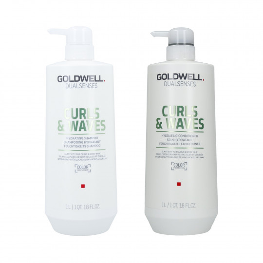 GOLDWELL DUALSENSES CURLS&WAVES Zestaw szampon 1000ml+odżywka 1000ml