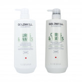 GOLDWELL DUALSENSES CURLS & WAVES 1000 ml Shampoo + 1000 ml Conditioner Set