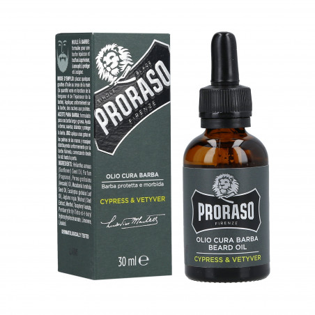 PRORASO SINGLE BLADE Cypress&Vetiver Beard Oil 30ml