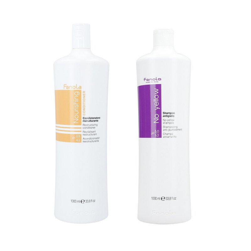 FANOLA Conjunto para cabelos secos e descoloridos shampoo 1000ml + condicionador 1000ml