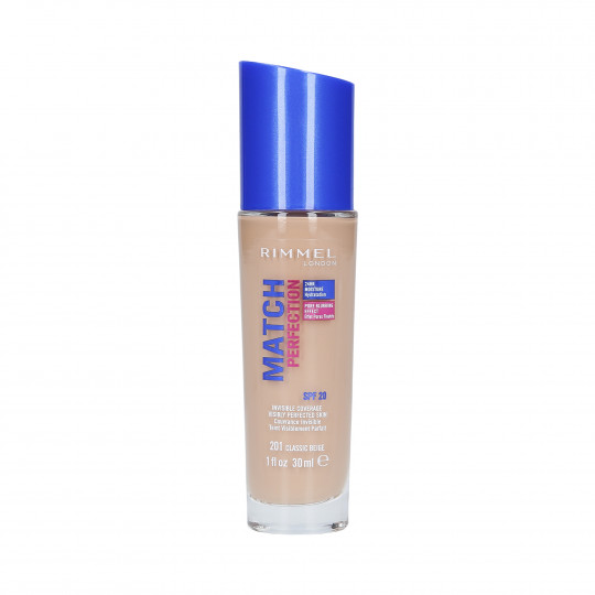 RIMMEL MATCH PERFECTION Covering foundation SPF20 201 Classic Beige 30ml