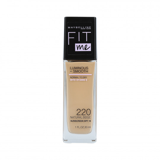 MAYBELLINE FIT ME LUMINOUS + SMOOTH arc alapozó 220 Natural Beige 30ml