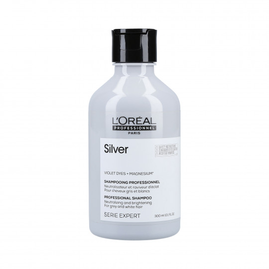 L'OREAL PROFESSIONNEL MAGNESIUM SILVER Shampoo iluminador para cabelos grisalhos 300ml