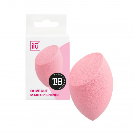 ilū Olive Cut Makeup Sponge, Pink