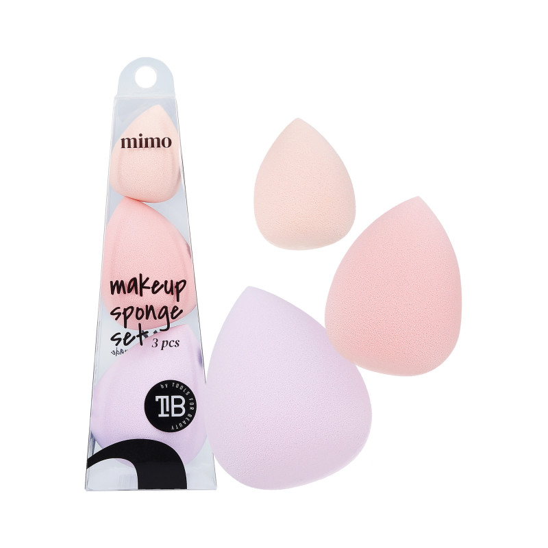 MIMO Set de esponjas de maquillaje, 3 uds, Varios colores