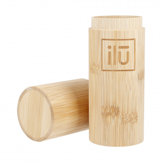 ILŪ BambooM! Set de 5 brochas de maquillaje con tubo portabrochas de bambú