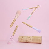 ILŪ BambooM! 5pc Makeup Brush Set with Bamboo Tube