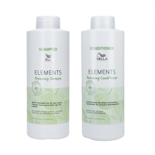 WELLA PROFESSIONALS ELEMENTS RENEWING Sæt shampoo 1000ml + balsam 1000ml