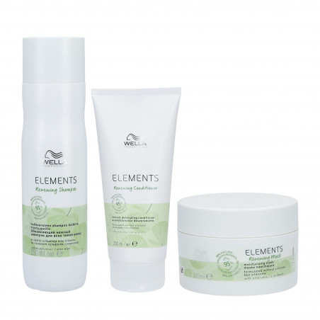 WELLA PROFESSIONALS ELEMENTS RENEWING Zestaw szampon 250ml + odżywka 200ml + maska 150ml