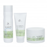 WELLA PROFESSIONALS ELEMENTS Zestaw łagodny szampon 250ml + odżywka 200ml + maska 150ml