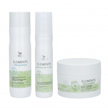 WELLA PROFESSIONALS ELEMENTS Zestaw szampon łagodzący 250ml + odżywka w sprayu 150ml + maska 150ml