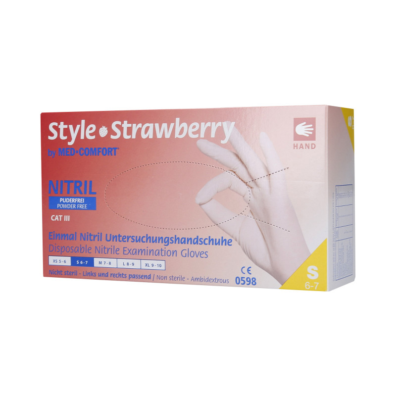 NITRILE GLOVES PINK 100 PCS M