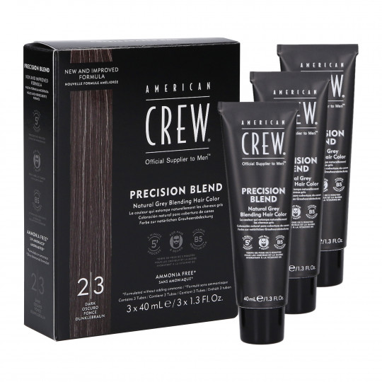 AMERICAN CREW Precision Blend Desengordurante para homens Escuro (2-3) 3x40ml