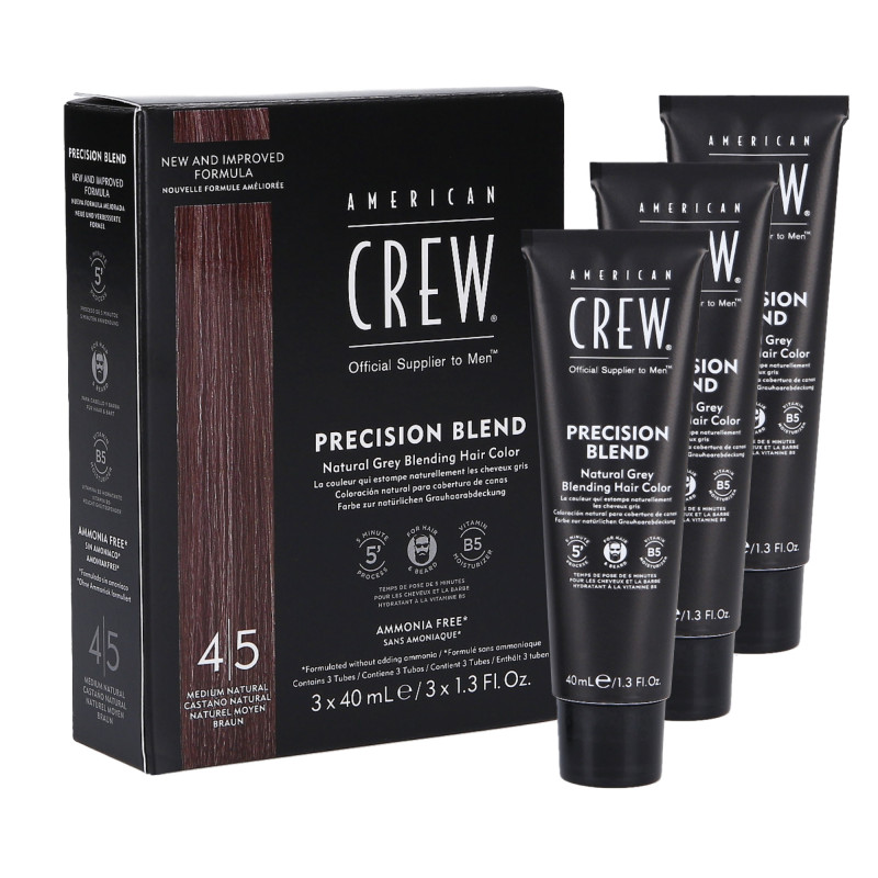 AMERICAN CREW Precision Blend Medium Natural (4-5) coverage 3x40ml