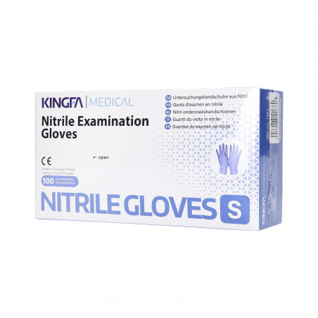 KINGFA MEDICAL Disposable nitrile gloves violet, 100pcs. S