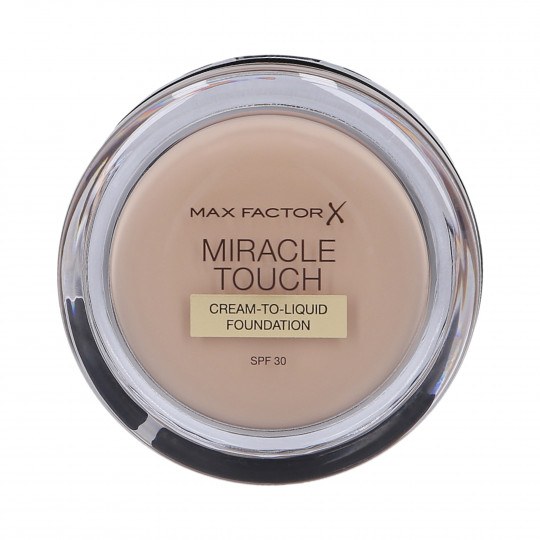 Base MAX FACTOR Miracle Touch com ácido hialurônico 045 Warm Almond