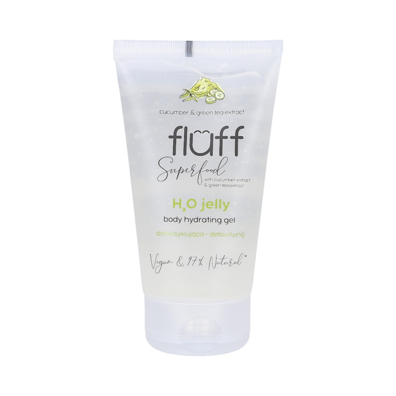 FLUFF H₂O Detoksifitseeriv veegeel kurgi ja rohelise teega 150ml