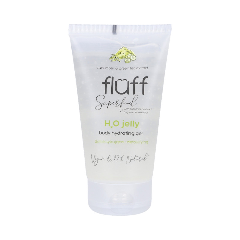 FLUFF H₂O Detoksykująca woda w żelu Ogórek i Zielona Herbata 150ml