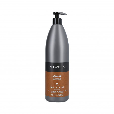 Allwaves Professionnelle Shampoo Chocolate and Keratin Weakened Thin Hair 1000 ml 