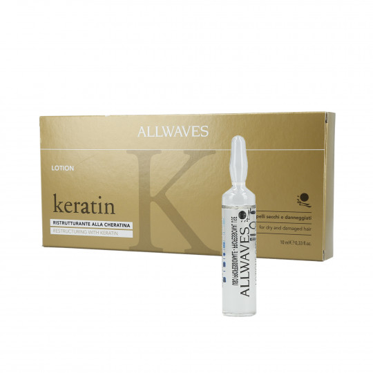 Allwaves Restructuring Keratin Lotion Lozione ringiovinante per capelli alla cheratina 12x10 ml