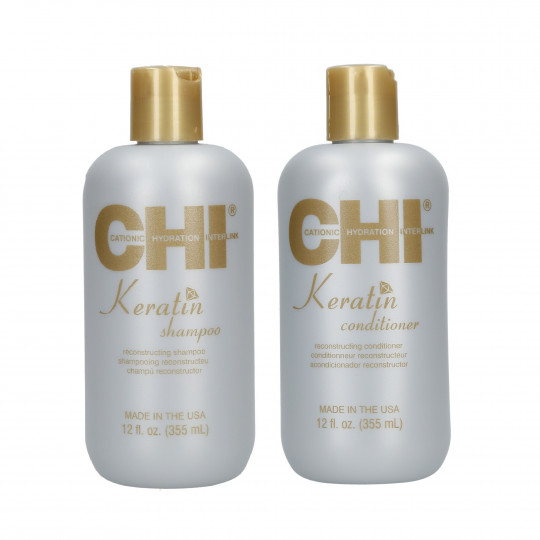 Shampoo CHI KERATIN Ouro 355ml + Condicionador 355ml