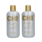 CHI KERATIN Gold šampón 355ml + kondicionér 355ml