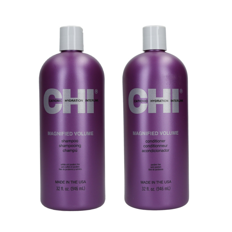 CHI MAGNIFIED VOLUME Shampooing 950ml + Conditionneur 950ml