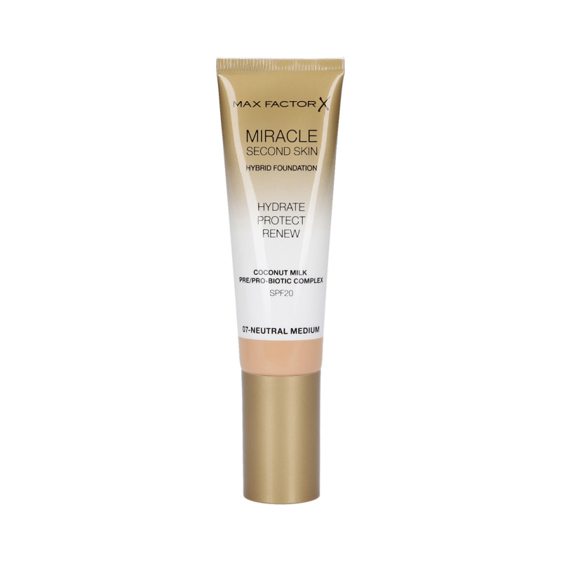 MAX FACTOR MIRACLE Second Skin Foundation SPF20 007 Neutral Medium 30ml