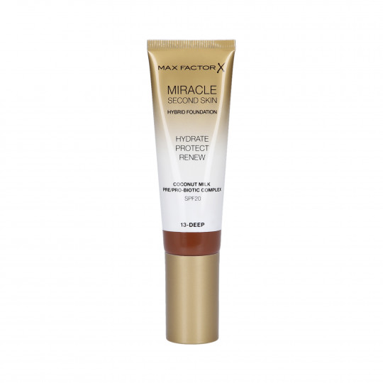 MAX FACTOR MIRACLE Second Skin Foundation SPF20 013 Deep 30ml