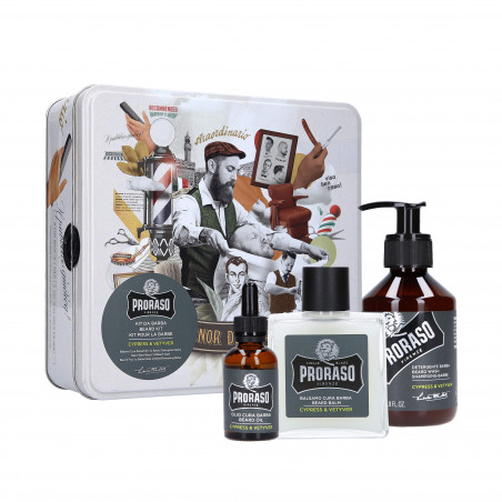 PRORASO Cypres&Vetyver Zestaw do pielęgnacji brody - 1