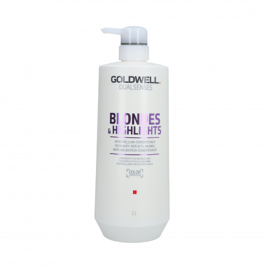 GOLDWELL DUALSENSES BLONDES&HIGHLIGHTS Condicionador neutralizante para cabelos loiros e com mechas 1000ml