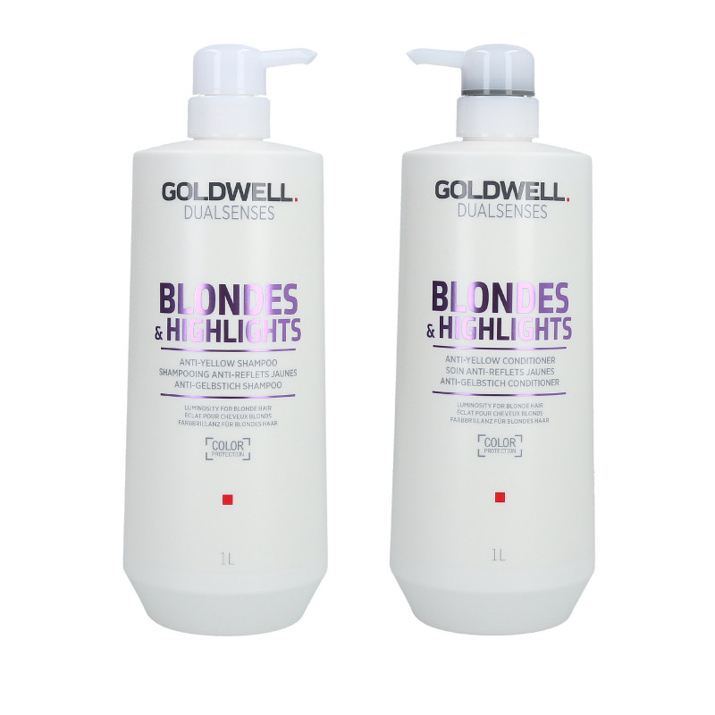 GOLDWELL DUALSENSES BLONDES&HIGHLIGHTS Zestaw szampon 1000ml+odżywka 1000ml