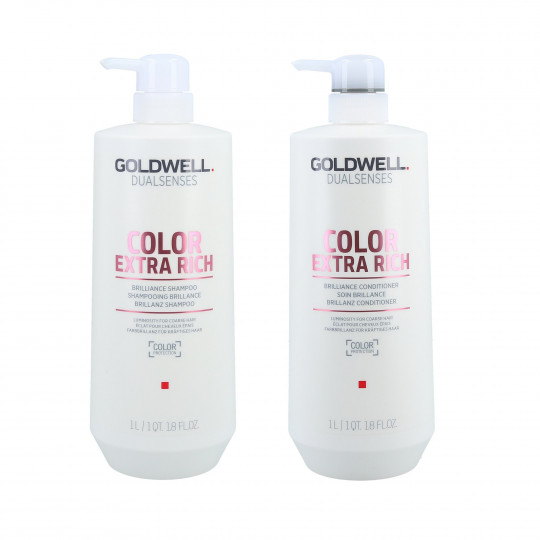 GOLDWELL DUALSENSES FARVE EKSTRA RIG Shampoo 1000 ml + Balsam 1000 ml