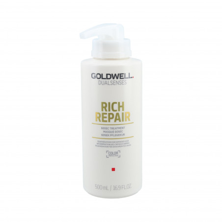 GOLDWELL DUALSENSES RICH REPAIR 60sec Treatment For Damaged Hair 500ml 