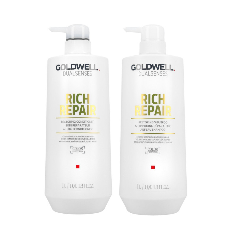 GOLDWELL DUALSENSES RICH REPAIR sampon 1000 ml + balzsam 1000 ml