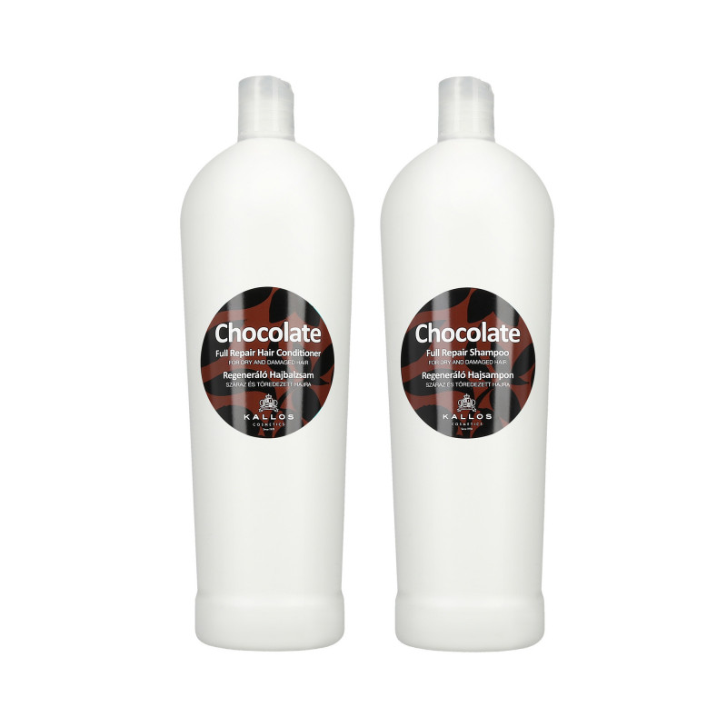 KALLOS CHOCOLATE Conjunto chocolate shampoo 1000ml + condicionador 1000ml