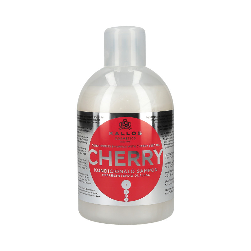 Kallos KJMN Cherry Shampoo für strapaziertes Haar mit Kirschkernöl 1000 ml
