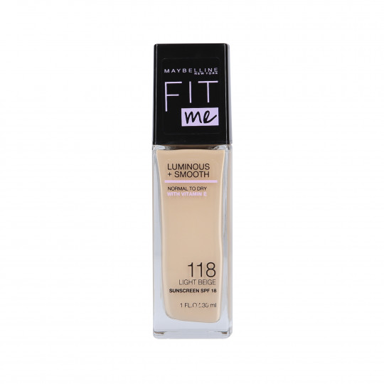 MAYBELLINE FIT ME LUMINOUS + SMOOTH Foundation 118 Light Beige 30ml